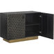 Hive 41 X 17.75 inch Black / Brass Sideboard, Small